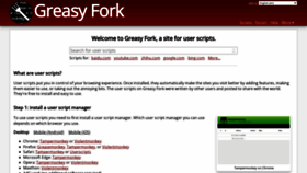 What Greasyfork.org website looked like in 2022 (1 year ago)