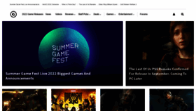 What Gamespot.com website looked like in 2022 (1 year ago)