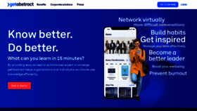 What Getabstract.com website looked like in 2022 (1 year ago)
