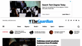 What Guardian.ng website looked like in 2022 (1 year ago)