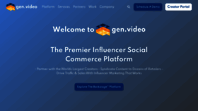 What Gen.video website looked like in 2022 (1 year ago)