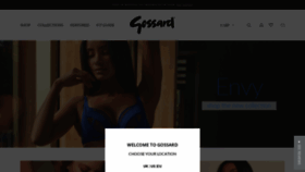 What Gossard.com website looked like in 2022 (1 year ago)