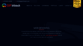 What Gapinfotech.com website looked like in 2022 (1 year ago)