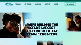 What Girlswhocode.com website looked like in 2022 (1 year ago)