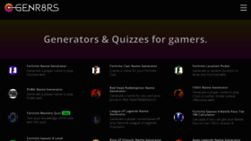 What Genr8rs.com website looked like in 2022 (1 year ago)
