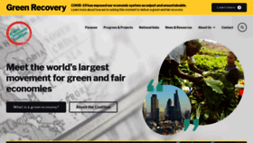 What Greeneconomycoalition.org website looked like in 2022 (1 year ago)