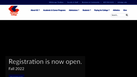 What Gc.edu website looked like in 2022 (1 year ago)
