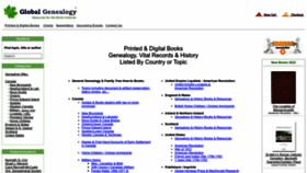 What Globalgenealogy.com website looked like in 2022 (1 year ago)