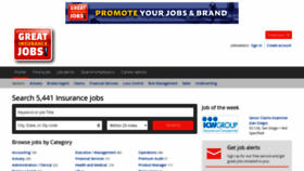 What Greatinsurancejobs.com website looked like in 2022 (1 year ago)