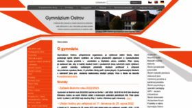 What Gymostrov.cz website looked like in 2022 (1 year ago)