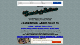 What Genealogybuff.com website looked like in 2022 (1 year ago)