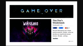 What Game-over.net website looked like in 2022 (1 year ago)