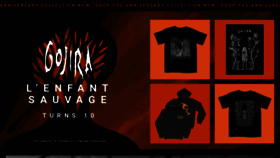 What Gojira-music.com website looked like in 2022 (2 years ago)