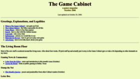 What Gamecabinet.com website looked like in 2022 (1 year ago)