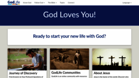 What Godlife.com website looked like in 2022 (1 year ago)
