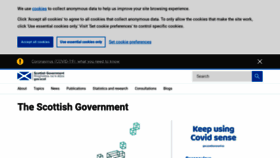 What Gov.scot website looked like in 2022 (1 year ago)