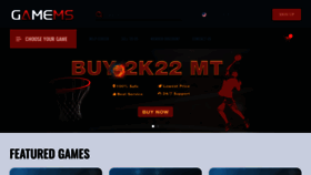 What Gamems.com website looked like in 2022 (1 year ago)