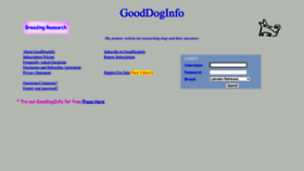 What Gooddoginfo.com website looked like in 2022 (1 year ago)