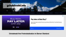 What Grindelwald.net website looked like in 2022 (1 year ago)