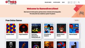 What Gameseverytime.com website looked like in 2022 (1 year ago)
