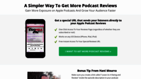 What Getpodcast.reviews website looked like in 2022 (1 year ago)