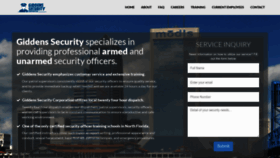 What Giddenssecurity.com website looked like in 2022 (1 year ago)