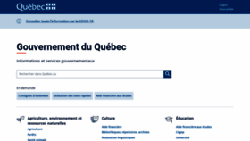 What Gouv.qc.ca website looked like in 2022 (1 year ago)