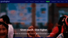 What Givehigher.com.au website looked like in 2022 (1 year ago)