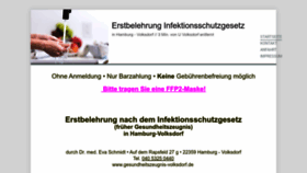 What Gesundheitszeugnis-volksdorf.de website looked like in 2022 (1 year ago)