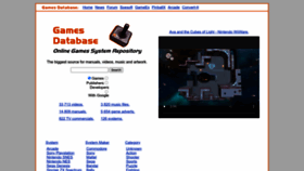 What Gamesdatabase.org website looked like in 2022 (1 year ago)