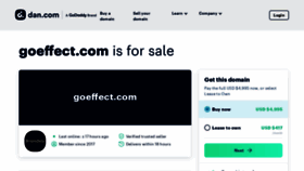 What Goeffect.com website looked like in 2022 (1 year ago)