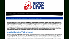 What Giocolive.com website looked like in 2022 (1 year ago)