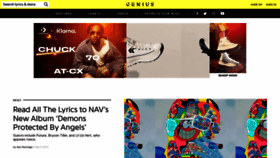 What Genius.com website looked like in 2022 (1 year ago)