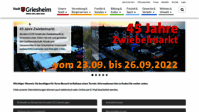 What Griesheim.de website looked like in 2022 (1 year ago)