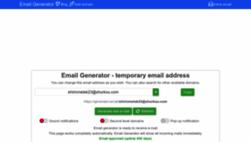 What Generator.email website looked like in 2022 (1 year ago)