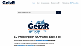 What Geizr.de website looked like in 2022 (1 year ago)