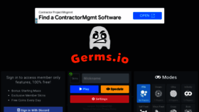 What Germs.io website looked like in 2022 (1 year ago)
