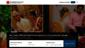 What Goudmatrimony.com website looked like in 2022 (1 year ago)