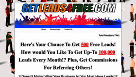 What Getleads4free.com website looked like in 2022 (1 year ago)
