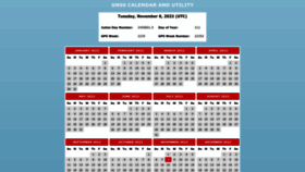 What Gnsscalendar.com website looked like in 2022 (1 year ago)