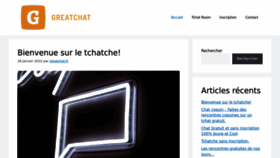 What Greatchat.fr website looked like in 2022 (1 year ago)