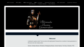What Gamenaminator.com website looked like in 2022 (1 year ago)