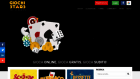 What Giochistars.it website looked like in 2022 (1 year ago)