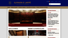 What Gjykataelarte.gov.al website looked like in 2022 (1 year ago)