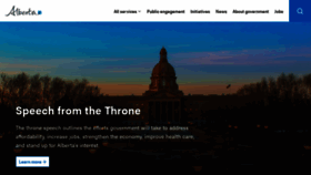 What Gov.ab.ca website looked like in 2022 (1 year ago)