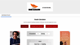 What Gradecalculator.com website looked like in 2022 (1 year ago)