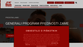 What Generali.si website looked like in 2022 (3 years ago)