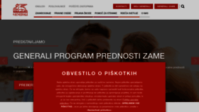 What Generali.si website looked like in 2022 (1 year ago)