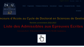 What Groupeiscae.ma website looked like in 2022 (1 year ago)