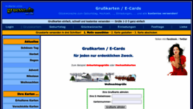 What Gruesse.de website looked like in 2022 (1 year ago)
